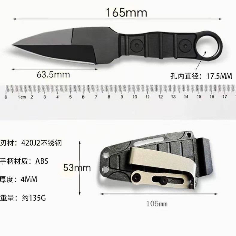 New Arrival Portable Outdoor F - Dive Knife Titanium recension och pris
