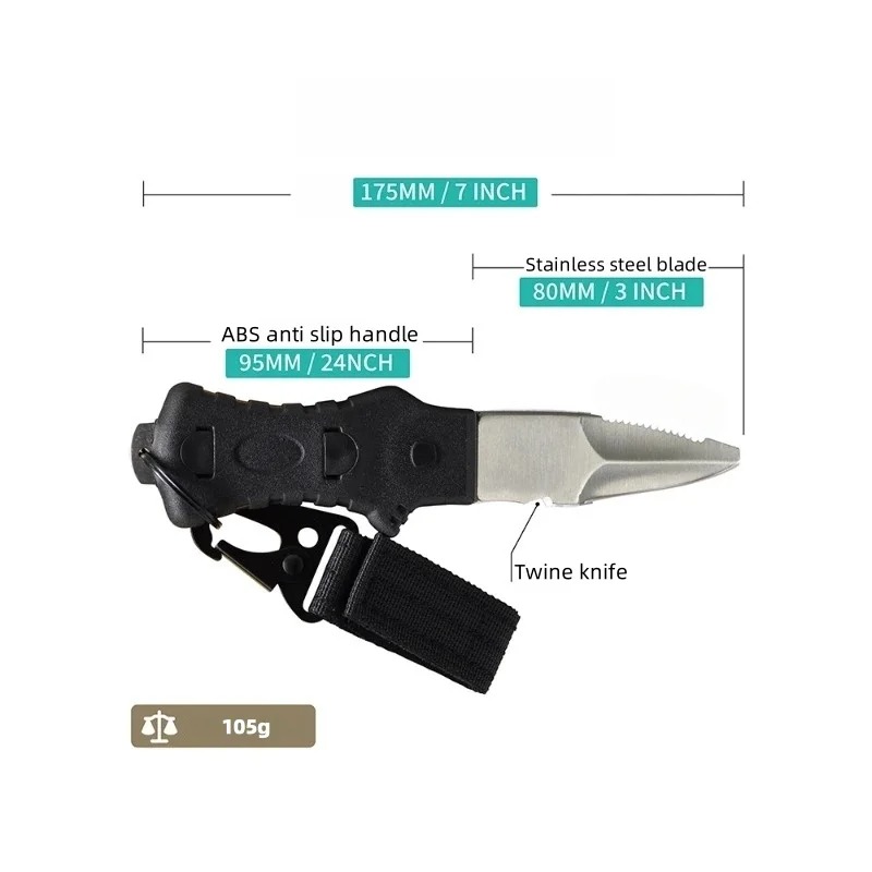Outdoor Water Rescue Knife, St - Dive Knife Titanium recension och pris